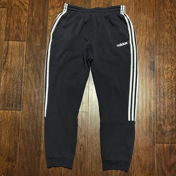 Vintage Adidas Spellout Baggy Fleece Tapered Sweatpants - Picture 1 of 9